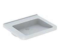 Geberit Renova Comfort lavabo 128666000 65 x 55 cm, blanc, sans trou pour robinetterie / trop-plein
