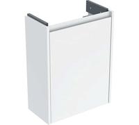 Meuble vasque Geberit Renova Compact 504082011 1 porte, structure/façade blanche/finition laquée satinée, largeur 45,7 cm
