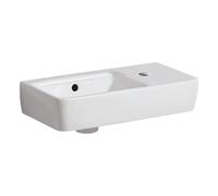 Geberit lavabo Renova Compact 276250000 blanc, 50x25cm, étagère et trou à droite