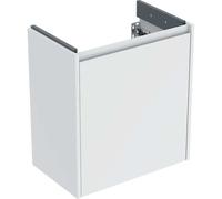 Meuble vasque Geberit Renova Compact 504084001 1 porte, caisson/façade blanc/finition laquée satinée, largeur 55 cm