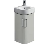 Geberit Renova Compact meuble sous-lavabo d’angle avec 2 portes 42.5x60.4x33cm gris clair 862133000