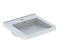Geberit Renova Nr. 1 Comfort lavabo, encastrable, 550x525 mm, avec percement pour robinetterie, avec trop-plein, blanc, 128555600, Couleur: Blanc, avec KeraTect