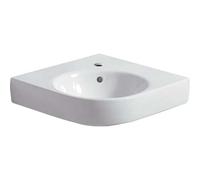 Geberit lavabo Renova Compact 226150000 blanc, longueur de pied 50cm, modèle d'angle