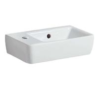 Geberit lavabo Renova Compact 276240600 blanc, KeraTect, 40 x 25 cm, avec trou pour robinetterie à gauche