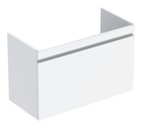 Geberit Renova Plan plan de toilette pour lavabo, avec 1 tiroir, 92,8x60,6x44,6cm, 501911, Coloris: blanc / laquÃ© haute brillance - 501.911.01.1