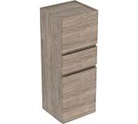 Geberit Renova Plan armoire haute 501922JR1 39x105x36cm, 2 portes, 1 tiroir, noyer, feuille structurée