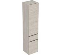 Geberit Renova Plan armoire haute 501923001 39x180x36cm, 2 portes, tiroir 2000 , noyer clair, feuille structurée
