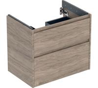 Geberit Meuble sous-vasque Renova Plan 504029JR1 – 2 tiroirs, 69,3×60,6×44,6 cm, Noyer hickory