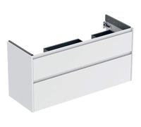 Geberit Meuble sous-vasque Renova Plan 504.033.00.1 2 tiroirs 124,5x60,6x44,6 cm blanc laqué satiné