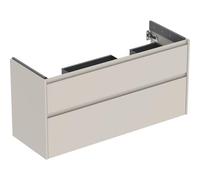 Geberit Armoire sous lavabo Renova Plan double 2 tiroirs 124,5×60,6×44,6 cm Gris sable 504033DB1