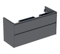 Geberit Meuble sous-vasque Renova Plan 504033JK1 – 2 tiroirs – 124,5×60,6×44,6cm – Lave laqué satiné