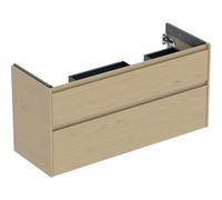 Geberit Armoire sous-lavabo double Renova Plan 2 tiroirs 124,5 x 60,6 x 44,6 cm Chêne naturel