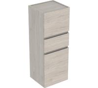 Geberit Renova Plan armoire haute 501922001 39x105x36cm, 2 portes, 1 tiroir, noyer clair, feuille structurée