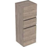 Geberit Renova Plan armoire suspendue centrale avec deux portes, 39x105x36cm, 501922, Coloris: Noyer hickory / feuille structurÃ©e - 501.922.JR.1