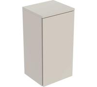 Meuble d'appoint Geberit Renova Plan 504043DB1, 1 porte, charnières gauche/droite, largeur 33 cm, corps et façade gris sable, finition laquée satinée.