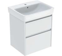 Geberit Ensemble lavabo Renova Plan meuble 2 tiroirs 60×69,7×44,6 cm Blanc laqué satiné