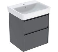 Geberit Ensemble lavabo Renova Plan 504036JK1 – meuble 2 tiroirs 60×69,7×44,6 cm, lave laqué satiné