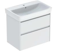 Geberit Ensemble lavabo Renova Plan 2 tiroirs 75x69,7x44,6 cm Blanc laqué satiné