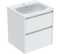 Geberit Ensemble lavabo Renova Plan – pour meuble bord étroit, 2 tiroirs, blanc