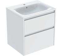Geberit Meuble sous-vasque Renova Plan 504039008, 2 tiroirs, vasque KeraTect blanche, 60×62,1×48 cm