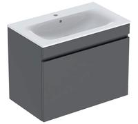 Geberit Renova Plan Set avec lavabo et armoire basse, 1 tiroir, 80x62,2x48cm, 501916, Coloris: Lavabo : blanc / KeraTect, faÃ§ade/carcasse : lave / laquÃ© mat - 501.916.JK.8