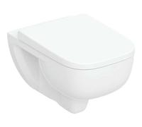 Geberit Renova Plan Ensemble WC suspendu chasse d'eau basse profondeur, TurboFlush, avec siège de WC, 503.152.00.1, Couleur: blanc