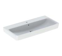 Geberit Renova Plan lavabo 501706008 100x48cm, trou pour robinetterie au milieu, avec trop-plein, blanc KeraTect