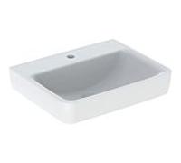 Geberit Renova Plan lavabo 501633008 55x44cm, avec trou pour robinetterie au milieu, sans trop-plein, blanc KeraTect