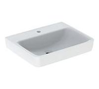 Geberit – Lavabo Renova Plan 501637008 60x48 cm, 1 trou au milieu, sans trop-plein, blanc KeraTect