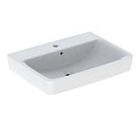 Geberit Renova Plan lavabo 501640001 65x48cm, trou pour robinetterie au milieu, avec trop-plein, blanc