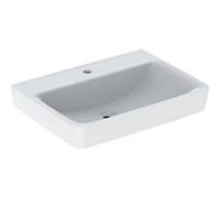 Geberit Renova Plan lavabo 501641008 65x48cm, trou pour robinetterie au milieu, sans trop-plein, blanc KeraTect