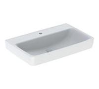 Geberit Renova Plan lavabo 501691008 75x48cm, trou pour robinetterie au milieu, sans trop-plein, blanc KeraTect