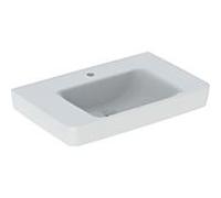 Geberit Renova Plan lavabo 501695008 75x48cm, trou pour robinetterie au milieu, sans trop-plein, espace de rangement, blanc KeraTect