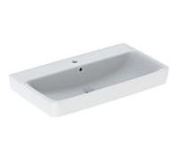 Geberit Renova Plan lavabo 501698008 85x48cm, trou pour robinetterie au milieu, avec trop-plein, blanc KeraTect