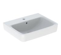 Geberit Renova Plan - Lavabo 550x440mm avec 1 trou de robinetterie avec trop-plein blanc avec KeraTect