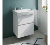 Geberit Renova Plan Lavabo avec meuble bas evineo ineo5 evo l: 60 cm, 2 tiroirs, avec poignée encastrée,, 501637008+BE0985WH,