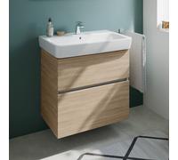 Geberit Renova Plan Lavabo avec meuble bas evineo ineo5 evo l: 75 cm, 2 tiroirs, avec poignée encastrée,, 501690001+BE0988OA,