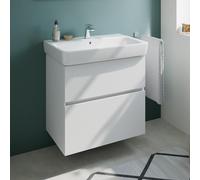 Geberit Renova Plan Lavabo avec meuble bas evineo ineo5 evo l: 75 cm, 2 tiroirs, avec poignée encastrée,, 501690008+BE0988WH,