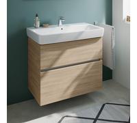 Geberit Renova Plan Lavabo avec meuble bas evineo ineo5 evo l: 85 cm, 2 tiroirs, avec poignée encastrée,, 501698001+BE0989OA,