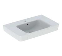 Geberit Renova Plan lavabo 501694001 75x48cm, trou pour robinetterie au milieu, avec trop-plein, espace de rangement, blanc