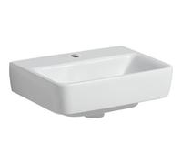 Geberit Renova Plan lave-mains 501625008 45x34cm, trou de robinetterie au milieu, sans trop-plein, blanc KeraTect
