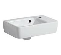 Geberit Renova Plan lave-mains 500382018 36x25cm, avec trou pour robinetterie, avec trop-plein, court, blanc /KeraTect