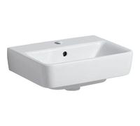 Geberit Renova Plan, lave-mains à poser, 45x34 cm, 1 trou pour robinet, avec trop-plein, 501718, 501.718.00.8, Couleur: blanc/KeraTect