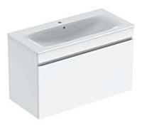 Geberit Renova Plan meuble lavabo 501917011 100x62,2x48cm, corps/façade blanc brillant, lavabo blanc