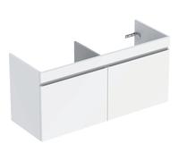 Geberit Renova Plan meuble sous-vasque double 501912011 122,6x60,6x44, 6cm, 2 tiroirs, blanc , laqué brillant