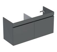 Geberit Renova Plan meuble sous-vasque double 501912JK1 122,6x60,6x44, 6cm, 2 tiroirs, lave, laqué mat