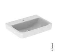 Geberit Renova Plan lavabo 501641001 65x48cm, trou pour robinetterie au milieu, sans trop-plein, blanc