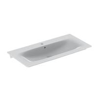 Geberit Renova Plan lavabo pour meuble 122200000 100 x 48 cm, blanc , avec trou pour robinetterie, avec trop-plein