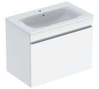 Geberit Renova Plan Set avec lavabo et armoire basse, 1 tiroir, 80x62,2x48cm, 501916, Coloris: Lavabo : blanc / KeraTect, faÃ§ade/carcasse : blanc / laquÃ© haute brillance - 501.916.01.8