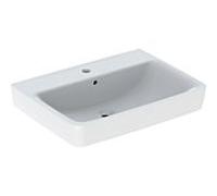 Geberit Renova Plan, lavabo à poser, 65x48 cm, 1 trou pour robinet, avec trop-plein, 501723, 501.723.00.8, Couleur: blanc/KeraTect